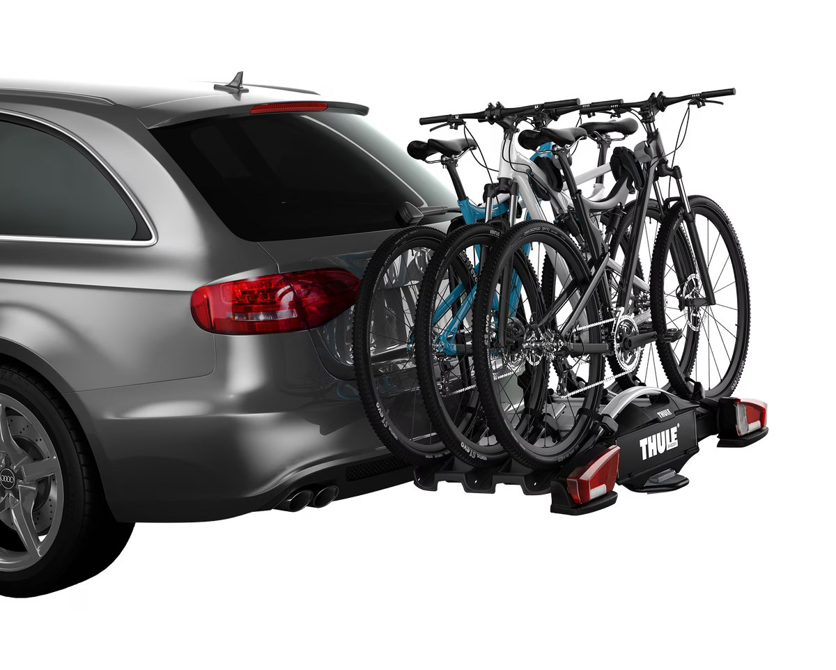 Porte-vélo sur attelage VELOCOMPACT F 3 VÉLOS Aluminium/Noir