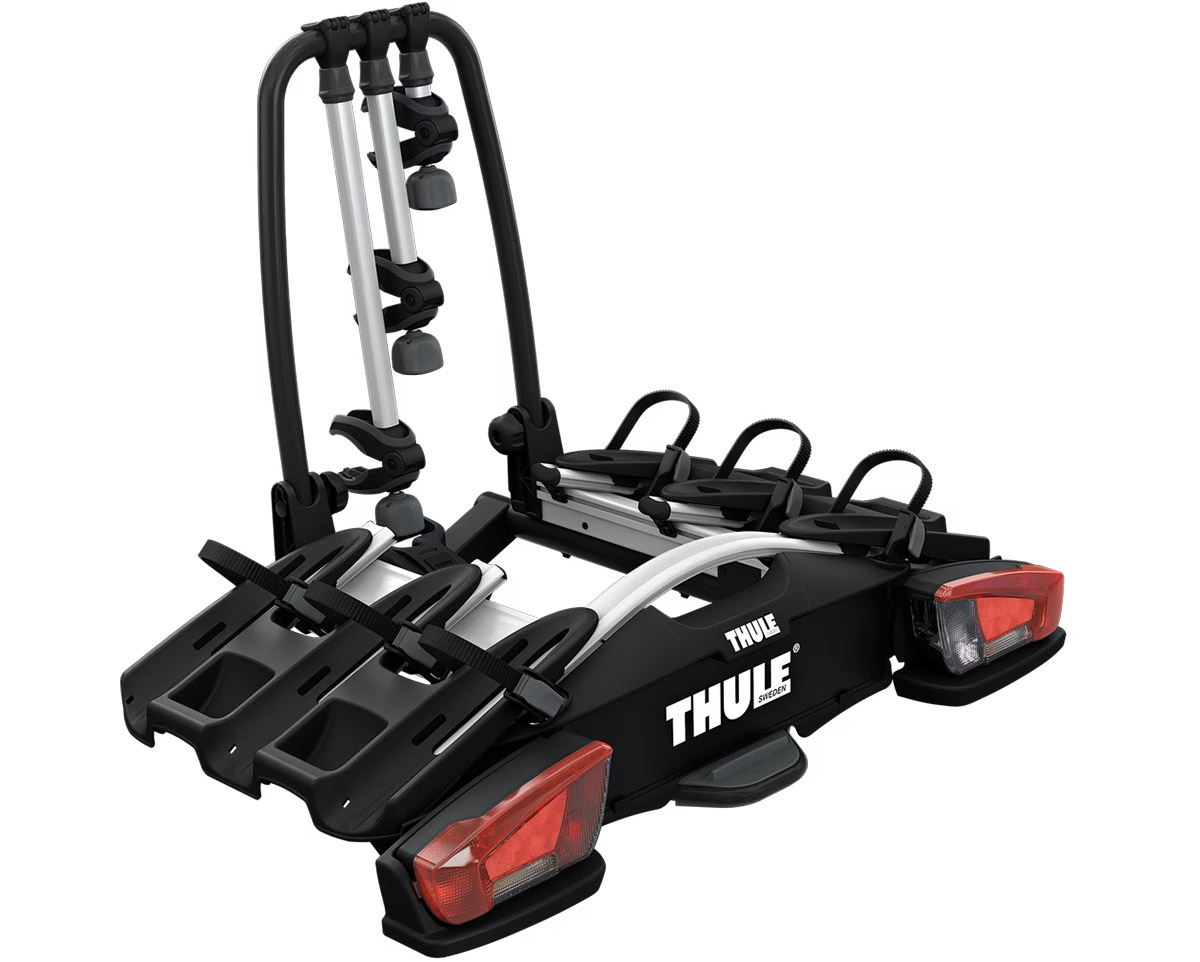 Porte-vélo sur attelage VELOCOMPACT F 3 VÉLOS Aluminium/Noir